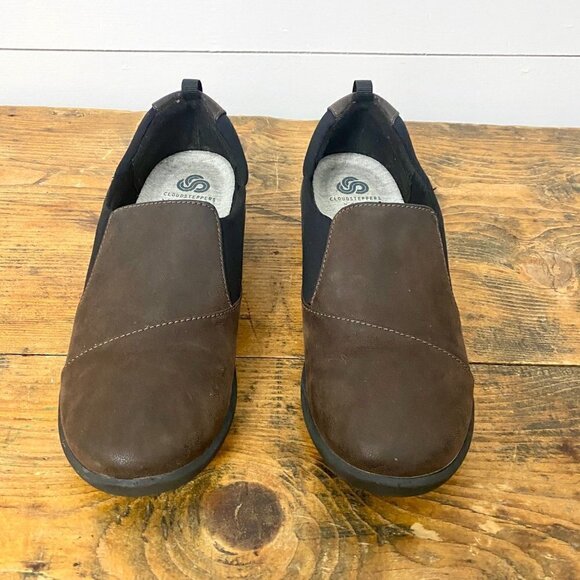 Clarks Cloudsteppers Sillian Paz Slip On Comfort Shoes Chocolate Brown, Size 7.5 - Picture 8 of 12